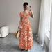 Women's French Vintage Floral Square Neck Puff Sleeve Maxi Dress – Casual Boho Summer Long Gown_ecoleips.com