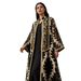 Modest Abaya Dress Muslim Dress Women Luxury Embroidered Abaya Set – Dubai-Inspired Mesh & Ribbon Detailing Two-Piece Outfit (M-XXL, Black)_ecoleips.com