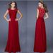 New Arrival European American Evening Dress Lace Chiffon Patchwork Back Zipper Sexy Slim Fitted Formal Party Dress_ecoleips.com
