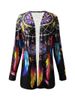 New Women's Retro Cardigan Mid-Length Feather Coat Style Outerwear_ecoleips.com