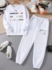 Women's Casual Two Piece Lounge Set, Long Sleeve Round Neck Printed Pullover Top And Elastic Waist Pants, Loose Fit Sweatsuit For Fall_ecoleips.com