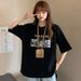 Women's Harajuku Style Short Sleeve T-Shirt Loose Korean Trendy Top For Summer Live_ecoleips.com
