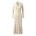Family French Style Women's Long Dress Elegant A-Line Mid Length Slim Waist Long Sleeve Autumn Winter New_ecoleips.com