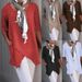 Women's Clothing Oblique Pocket Irregular Hem Round Neck Linen Mid Sleeve T Shirt_ecoleips.com