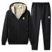 Premium Thickened Winter Coat For Men - Polyester Hooded Long Sleeve Outerwear With Relaxed Fit, Business Casual Style (Gray, Black)_ecoleips.com