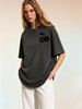Oversized Vintage Style T-Shirt, Unisex Casual Loose Fit Tee For Streetwear & Weekend Wear_ecoleips.com
