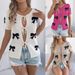 2026 Spring/Summer Casual Sexy Color-Block Bow Tie Knit Cardigan For Vacation Cross-Border Women's Clothing_ecoleips.com