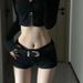 2025s American Style Spicy Girl Low Waist Tight Stretch Denim Ultra Shorts Women Summer New Slim Fit Slimming Wide Leg_ecoleips.com