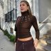 2025 Autumn New Fashionable Personality Slim Fit Shell Button Long Sleeve Top For Women Wholesale_ecoleips.com