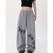 "Women's High Waist Loose Wide Leg Pants - Elastic Drawstring Comfort Fit For Dance, Hip Hop & Casual Wear"_ecoleips.com