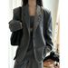 Women's French Smart Wide Shoulder Oversized Suit Jacket Casual Slimming Style Simple Spring New Louvre Blazer_ecoleips.com
