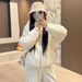 girl High-End Hooded Warm Jacket Women, Loose Simple Fashionable Casual Design, Slimming Quilted Cotton Coat For Autumn And_ecoleips.com