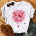 European And American Cross-border Foreign Trade Wholesale Clothing, Heart-shaped Floral Round-neck Plus-size_ecoleips.com