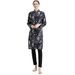 Verve Long Digital Print Muslim Swimsuit Hui Ethnic Conservative Three-Piece Sports Swimwear Set S016_ecoleips.com