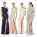 Sequin Oblique Collar Dress – Elegant High Slit Evening Gown For Women (4 Colors)_ecoleips.com
