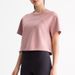 Women's Clothing Yoga Clothes Sand Washed Air Layer Short Sleeved T Shirt Sports Running Fitness Clothes Tops_ecoleips.com
