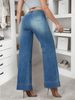 Retro Wide Leg Jeans Loose Fit Mid Waist Straight Leg Pants For Women Sexy Denim Jeans_ecoleips.com