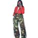 Women's Camouflage Wide Leg Pants European American Style Fashion Hot Girl Frayed Side Design Jeans_ecoleips.com