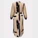 Autumn Foreign Trade Indepent Station Elegant Middle Eastern Women's Muslim Robe Long Printed Long-sleeve Dress_ecoleips.com