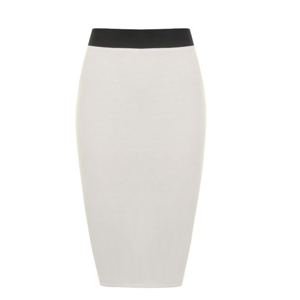 2025 Fashion Women's 8-Color Cotton Patch Waist Elastic Skirt_ecoleips.com