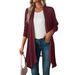Cross-border European And American Women's Clothing 2026 Autumn New Solid Color Long-sleeve Cardigan Jacket_ecoleips.com