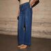Aria Basics European And American Cross-Border High-Waisted Jeans For Women 2025 Spring New Slimming Wide-Leg Retro Style Elegant_ecoleips.com
