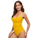 Women's Clothing Swimsuit Solid Color Backless Triangle Sling One Piece Swimsuit Chest Twist Sexy Swimsuit_ecoleips.com