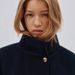 Women’s Wool-Like Long Sleeve Cape Coat – Oversized Tied Belt Lapel Collar Wrap Jacket For Fall & Winter (Navy, Gray)_ecoleips.com