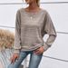 Autumn/Winter Casual Solid Color Long-Sleeved Round-Collared Patchwork Hoodie For Women_ecoleips.com