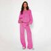 Women's Clothing Women's Fashion Loose Velvet Hooded Long Sleeves Large Pocket Zipper Straight Pants Suit_ecoleips.com