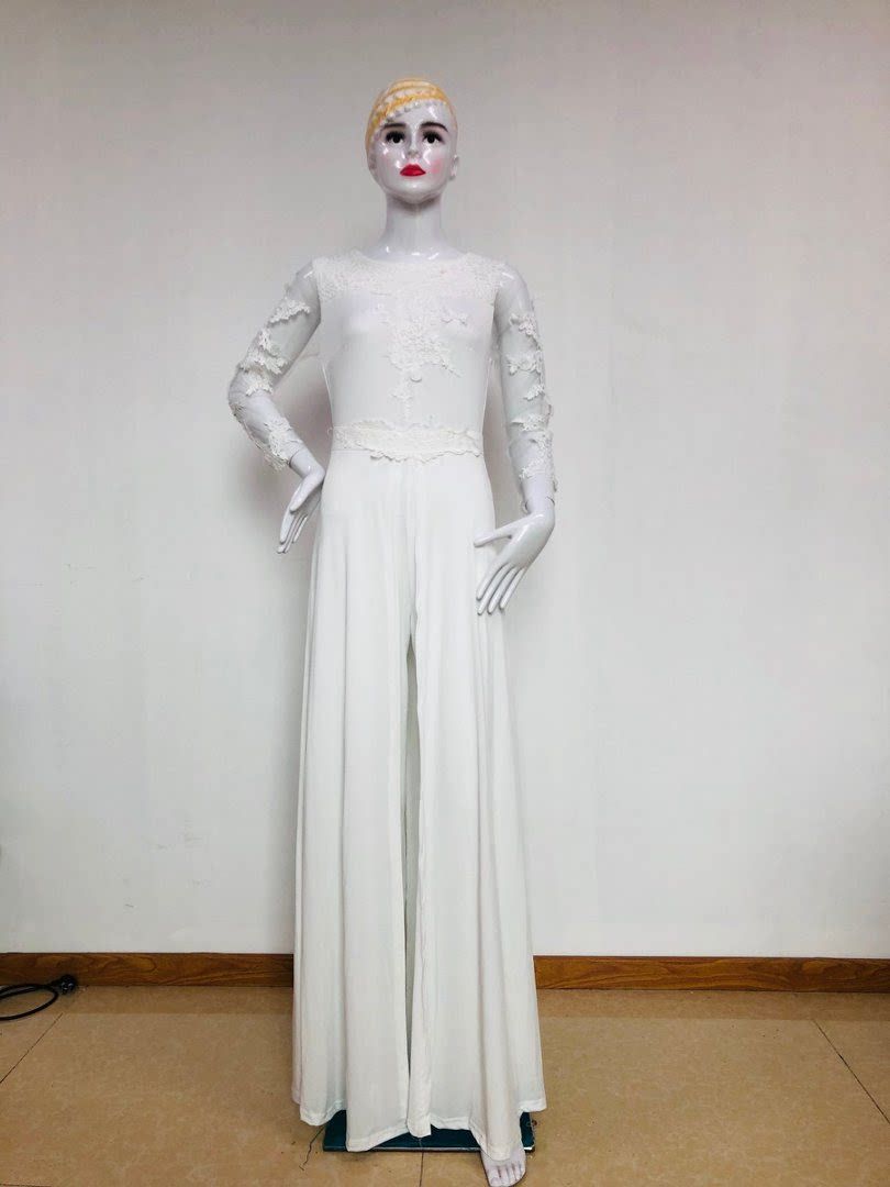 Women's Clothing Perspective Long Sleeved Lace Jumpsuit Windbreaker Two Piece New_ecoleips.com