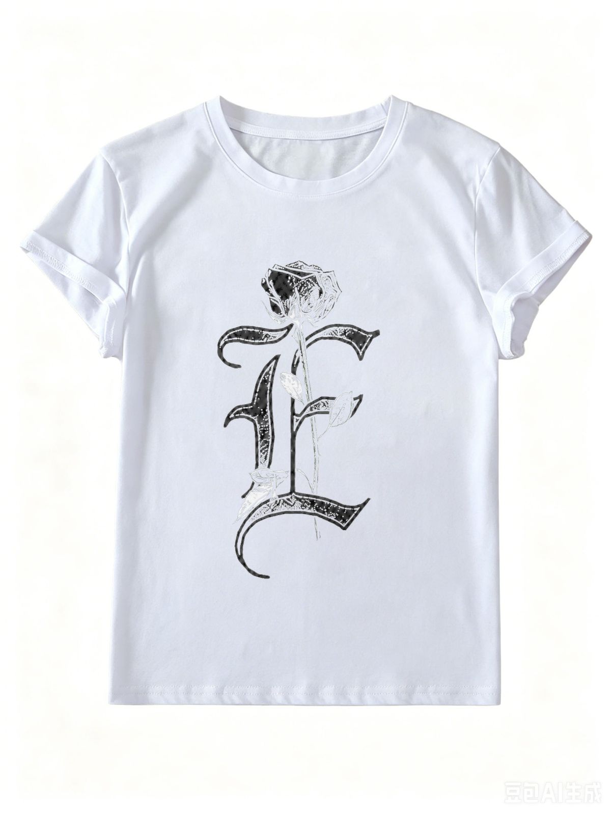 Women’s Vintage Illustration T-Shirt, Round Neck Casual Short Sleeve Tee For Spring Summer Fashion_ecoleips.com
