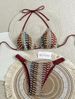 Women's Clothing Style Tie Up Sexy Bikini Swimsuit Hollow Knitted Two Piece Beach Vacation Women's Clothing_ecoleips.com