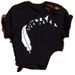 European And American Cross-border Foreign Trade Wholesale Clothing, Colorful Feather Round-neck Plus-size Short-sleeve_ecoleips.com