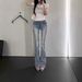 High Waisted Slimming Ripped Flare Jeans Butt Lifting Retro Washed Sexy Women's Denim Jeans_ecoleips.com