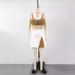 Women's Clothing 2025 Spring Summer Hot Girl Chain Unique Design Set Dress Fashion Party Two-Piece Trendy_ecoleips.com