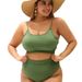 2026 Foreign Trade Order European And American New Style Solid Color Swimwear For Plus-size Women, Sexy Bikini, In-stock_ecoleips.com