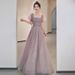 Elegant Luxurious Sequined French Style Evening Gown New Style for Art Exams Perfect Banquets Annual Meetings Ideal Emcees Women's Party Wear_ecoleips.com