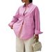 DiYun European American Casual Vacation Versatile Long-sleeve Jacket Top Shirt Women's Clothing 2025 Autumn And Winter_ecoleips.com