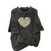 2025 Summer New Short Sleeve T-Shirt For Women, Washed Vintage Design, Printed Student Wear, Loose Mid-Length Top_ecoleips.com