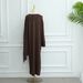 Elegant Long Sleeve Kimono Cardigan With Detachable Cape – Versatile Open Front Cover-Up For Women, Modest Fashion, Boho & Evening Wear_ecoleips.com