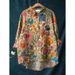 Women's Animal Print Casual Long Sleeved Shirt Hawaiian Style Polyester Blouse For Spring/Summer Fashion_ecoleips.com
