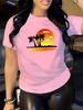 Summer Fashion T-Shirt Trendy Loose Fit Casual Short Sleeve Printed Top-824_ecoleips.com