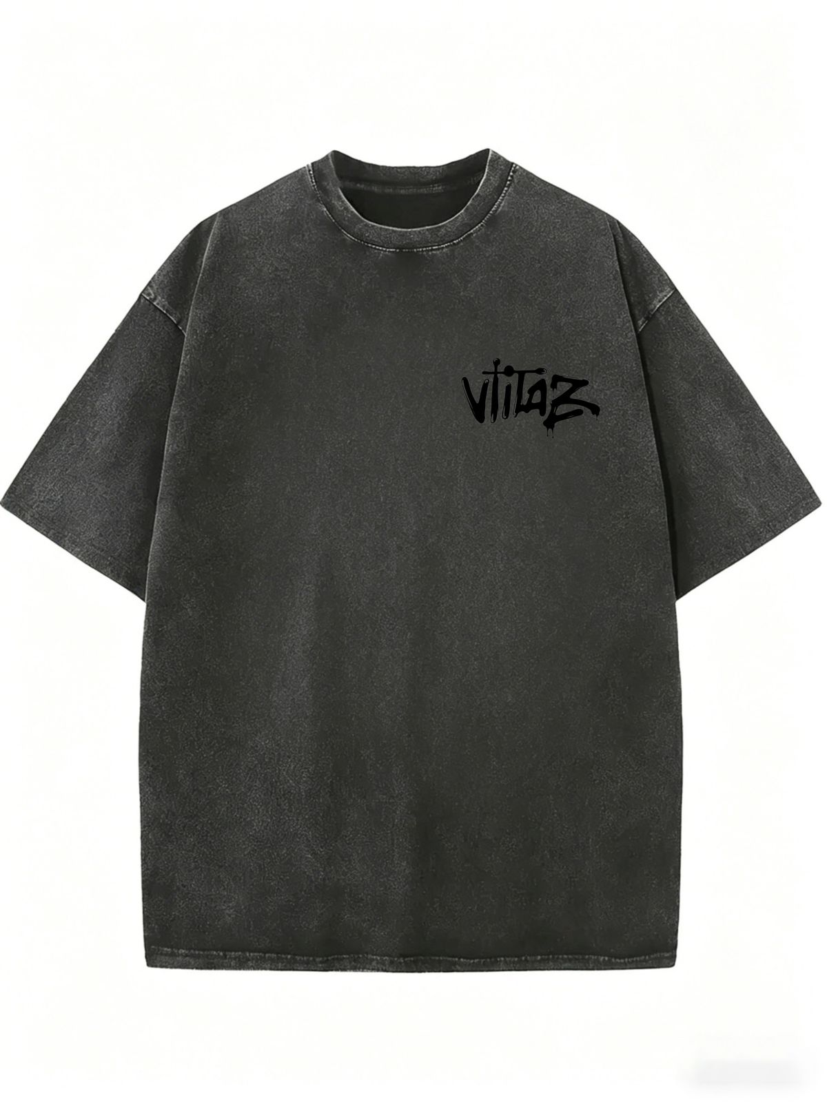 Women's Everyday Fashion Tee, Oversized Washed Crew Neck Top_ecoleips.com