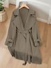 Women's Clothing Fashion Trend Double breasted Slim Long Windbreaker Women_ecoleips.com