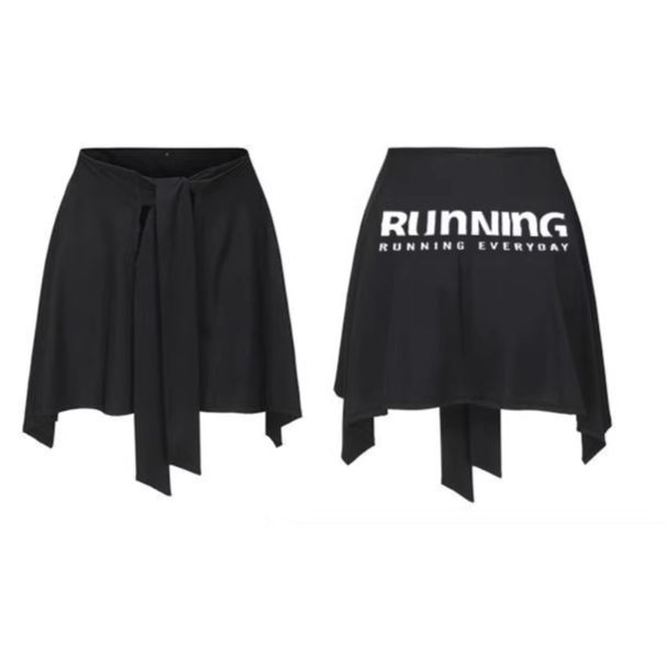 K Yoga Hip Covering Skirt Cover Running Exercise Anti Embarrassment Outer Skirt Butt Curtain Fitness One Piece Hip Covering Skirt Yoga Dress For Women_ecoleips.com