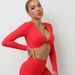 New Nude Women's Clothing Yoga Long Sleeved T-shirt Sports Fitness Top Women_ecoleips.com