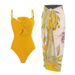 Women's Clothing New Women's Swimsuit Solid Color One Piece Bow Conservative Swimsuit Female_ecoleips.com
