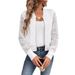 2025 Autumn Winter Elegant Women's Lace Patchwork Hollow Texture Fabric Casual Baseball Jacket_ecoleips.com