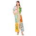 Foreign Trade 2025 Spring New European And American Women's Fashion Elegant Printed Cardigan Collar Tie Dress_ecoleips.com